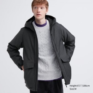 Parka Uniqlo Hybrid Down 3d Cut Homme Grise | 2001692