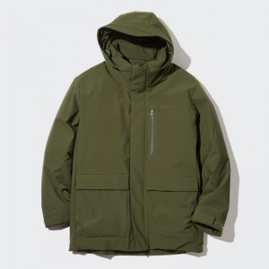 Parka Uniqlo Hybrid Down Homme Vert Olive | 7825137