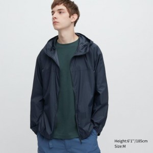 Parka Uniqlo Pocketable Uv Protection 3d Cut Homme Bleu Marine | 5974018