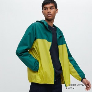 Parka Uniqlo Pocketable Uv Protection 3d Cut Color Block Homme Jaune | 305001