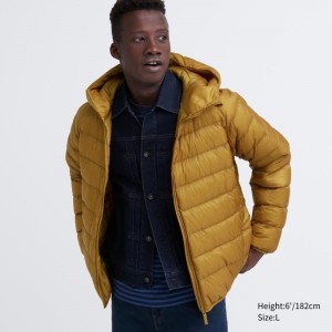 Parka Uniqlo Ultra Light Down 3d Cut Homme Jaune | 9042416