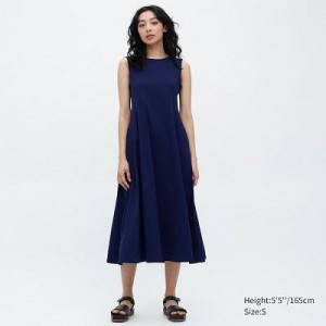 Peignoir Uniqlo Ultra Stretch AIRism Sleeveless Femme Bleu Marine | 4032110