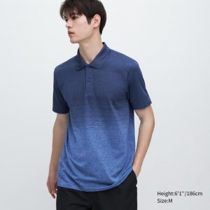 Polos Uniqlo Dry-ex Gradient Homme Bleu | 281445