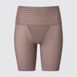 Short Uniqlo AIRism Smooth Body Shaper Unlined Half Femme Marron | 162786