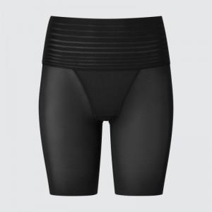 Short Uniqlo AIRism Smooth Body Shaper Unlined Half Femme Noir | 4768099