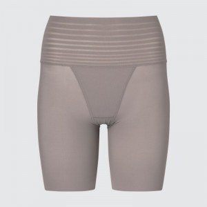 Short Uniqlo AIRism Smooth Body Shaper Unlined Half Femme Grise | 480612
