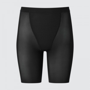 Short Uniqlo AIRism Support Body Shaper Unlined Half Femme Noir | 781786