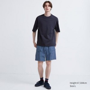 Short Uniqlo Geared Femme Bleu | 6060044