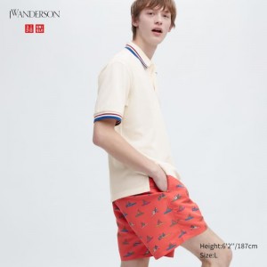 Short Uniqlo Jw Anderson Rowing Print Active Utility Homme Rouge | 9632409