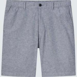 Short Uniqlo Linen Blend Homme Grise | 4974757