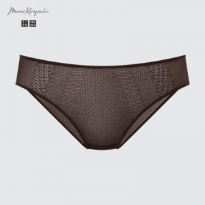 Short Uniqlo Mesh Regular Femme Marron | 9526508