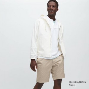 Short Uniqlo Stretch Slim Fit Homme Beige | 9986543