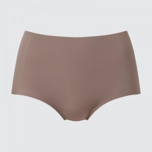 Slips Uniqlo AIRism Ultra Seamless High-Rise Femme Marron | 8578239