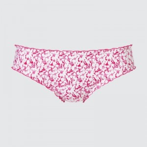Slips Uniqlo Frilled Mid-Rise Femme Rose | 7763434