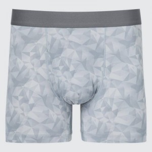 Sous Vêtement Uniqlo Airism Geometric Boxers Homme Grise | 3736488
