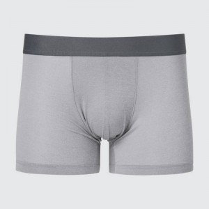 Sous Vêtement Uniqlo Airism Heather Low Rise Boxers Homme Grise | 3619196