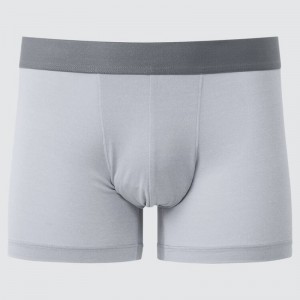 Sous Vêtement Uniqlo Airism Heather Low Rise Boxer Homme Grise | 7305750