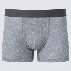 Sous Vêtement Uniqlo Airism Low Rise Lined Boxers Homme Grise | 5078630