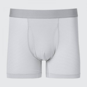 Sous Vêtement Uniqlo Airism Striped Boxers Homme Blanche | 7787869