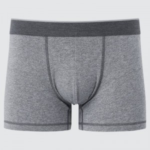 Sous Vêtement Uniqlo Supima Cotton Low Rise Boxer Homme Grise | 3138143
