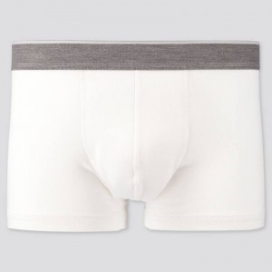 Sous Vêtement Uniqlo Supima Cotton Low Rise Trunks Homme Blanche | 1014591