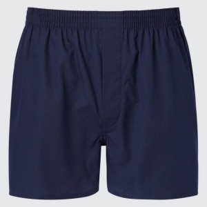 Sous Vêtement Uniqlo Woven Broadcloth Boxer Homme Bleu Marine | 9440026