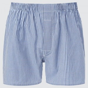 Sous Vêtement Uniqlo Woven Multicoloured Checked Boxer Homme Bleu | 6351926