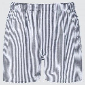 Sous Vêtement Uniqlo Woven Striped Boxer Homme Bleu | 9917917
