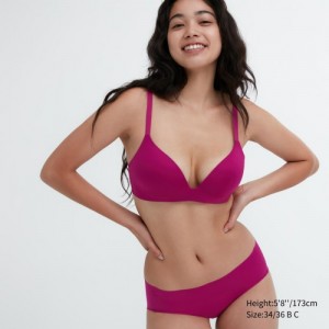 Soutien Gorge Uniqlo Wireless (3D Hold) Femme Rouge | 2237539