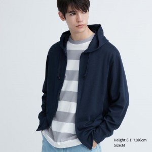 Sweat a Capuche Uniqlo Airism Uv Protection Full-zip Homme Bleu Marine | 1541502