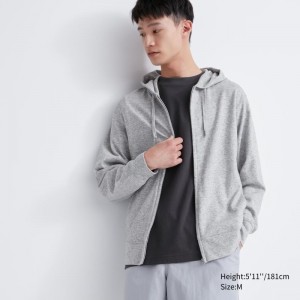 Sweat a Capuche Uniqlo Airism Uv Protection Full-zip Homme Grise | 4496856