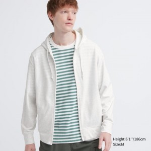Sweat a Capuche Uniqlo Airism Uv Protection Full-zip Homme Blanche | 504175