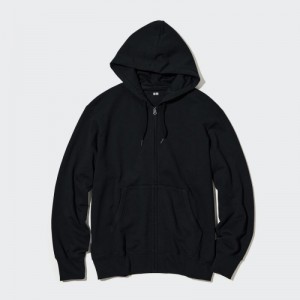 Sweat a Capuche Uniqlo Sweat Full-Zip Long-Sleeve Femme Noir | 7647900