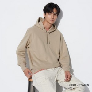 Sweat a Capuche Uniqlo Sweat Pullover Femme Beige | 5059508