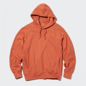Sweat a Capuche Uniqlo Sweat Pullover Long-sleeve Homme Orange | 8126000