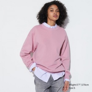 Sweats Uniqlo Crew Neck Long-Sleeve Femme Rose | 5512931