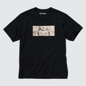 T Shirts Uniqlo Attack On Titan Ut Short-sleeve Graphic Dedicate Your Heart Homme Noir | 5656875