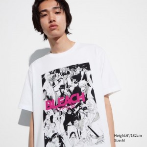 T Shirts Uniqlo BLEACH: Thousand-Year Blood War UT Short-Sleeve Femme Blanche | 4350003