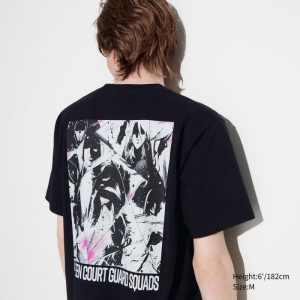 T Shirts Uniqlo Bleach: Thousand-year Blood War Ut Short-sleeve Graphic Homme Noir | 100612