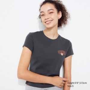 T Shirts Uniqlo Collection UT Short-Sleeve Femme Grise | 7758051