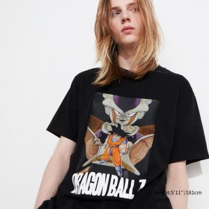 T Shirts Uniqlo Dragon Ball Ut Short-sleeve Graphic Homme Noir | 8918765