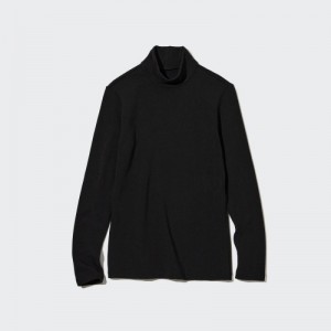 T Shirts Uniqlo HEATTECH Ultra Warm High Neck Femme Noir | 1713309