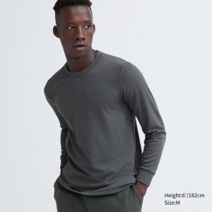 T Shirts Uniqlo Heattech Ultra Warm Crew Neck Homme Grise | 9613969