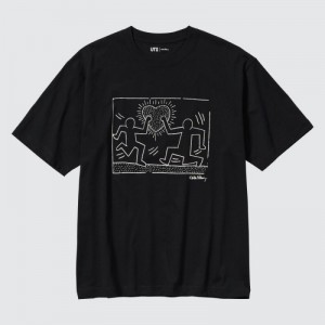 T Shirts Uniqlo Keith Haring UT Short Sleeve Femme Noir | 2086421