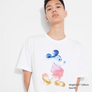 T Shirts Uniqlo MAGIC FOR ALL FOREVER UT Short-Sleeve Femme Blanche | 6669324