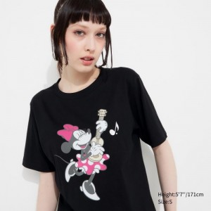 T Shirts Uniqlo MAGIC FOR ALL FOREVER UT Short-Sleeve Femme Noir | 8593634