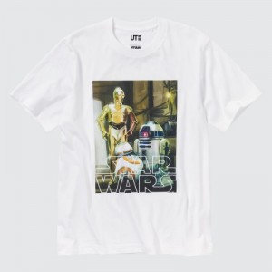 T Shirts Uniqlo MAGIC FOR ALL FOREVER UT Short-Sleeve Femme Blanche | 8163358