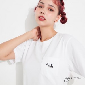 T Shirts Uniqlo MAGIC FOR ALL FOREVER UT Short-Sleeve Femme Blanche | 7528792