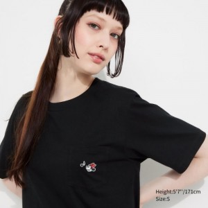 T Shirts Uniqlo MAGIC FOR ALL FOREVER UT Short-Sleeve Femme Noir | 3554562