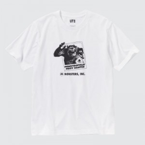 T Shirts Uniqlo MAGIC FOR ALL FOREVER UT Short-Sleeve Femme Blanche | 3297593